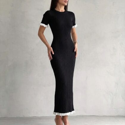Damen Figurbetontes Strickkleid – Elegantes Sweater Dress | Enganliegendes Casualkleid im modernen Stil für Frauen