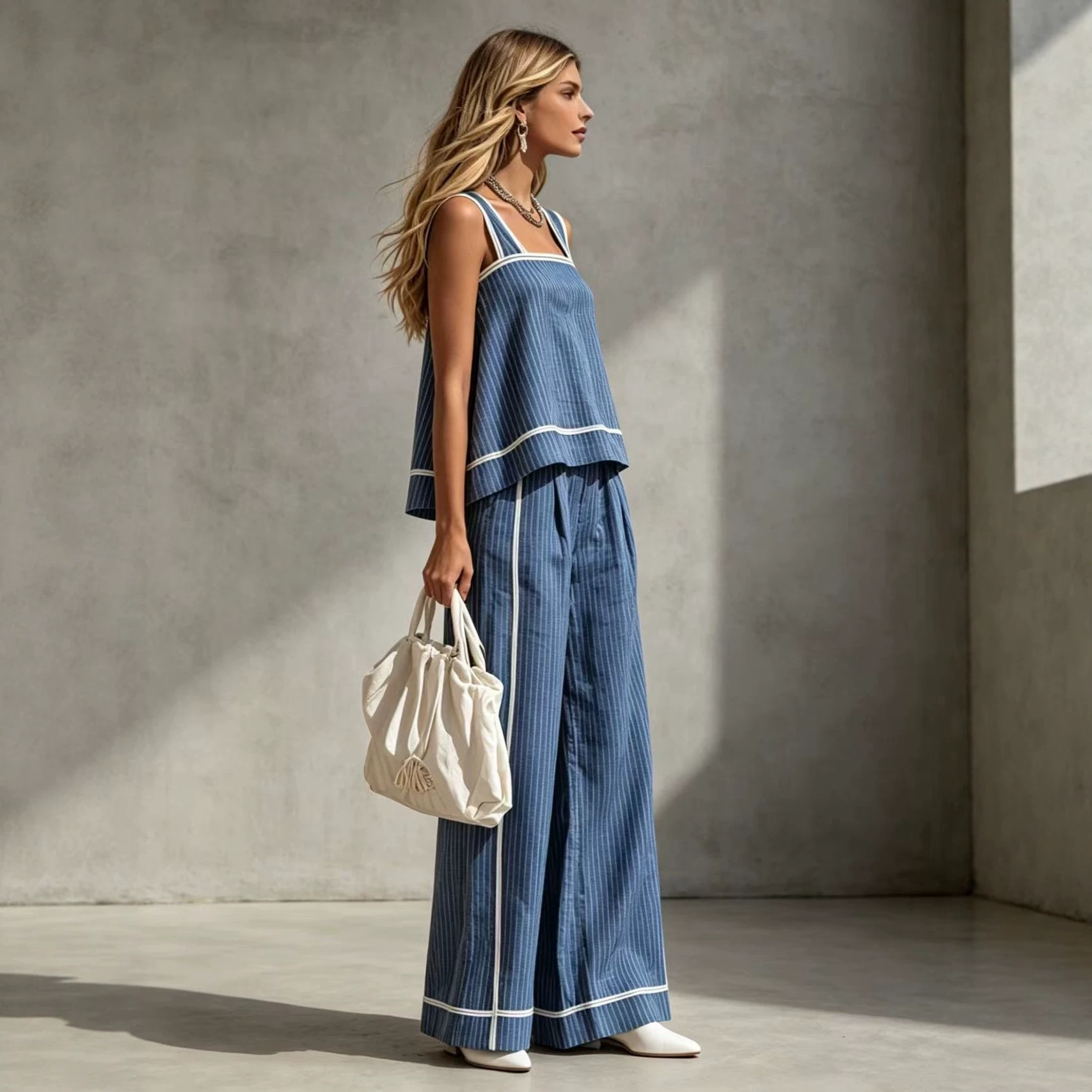 Damen Sommer Zweiteiler Set – Lässiger Casual Mode Look | Leichtes Sommer Outfit für Frauen – Bild 3