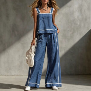 Damen Sommer Zweiteiler Set – Lässiger Casual Mode Look | Leichtes Sommer Outfit für Frauen