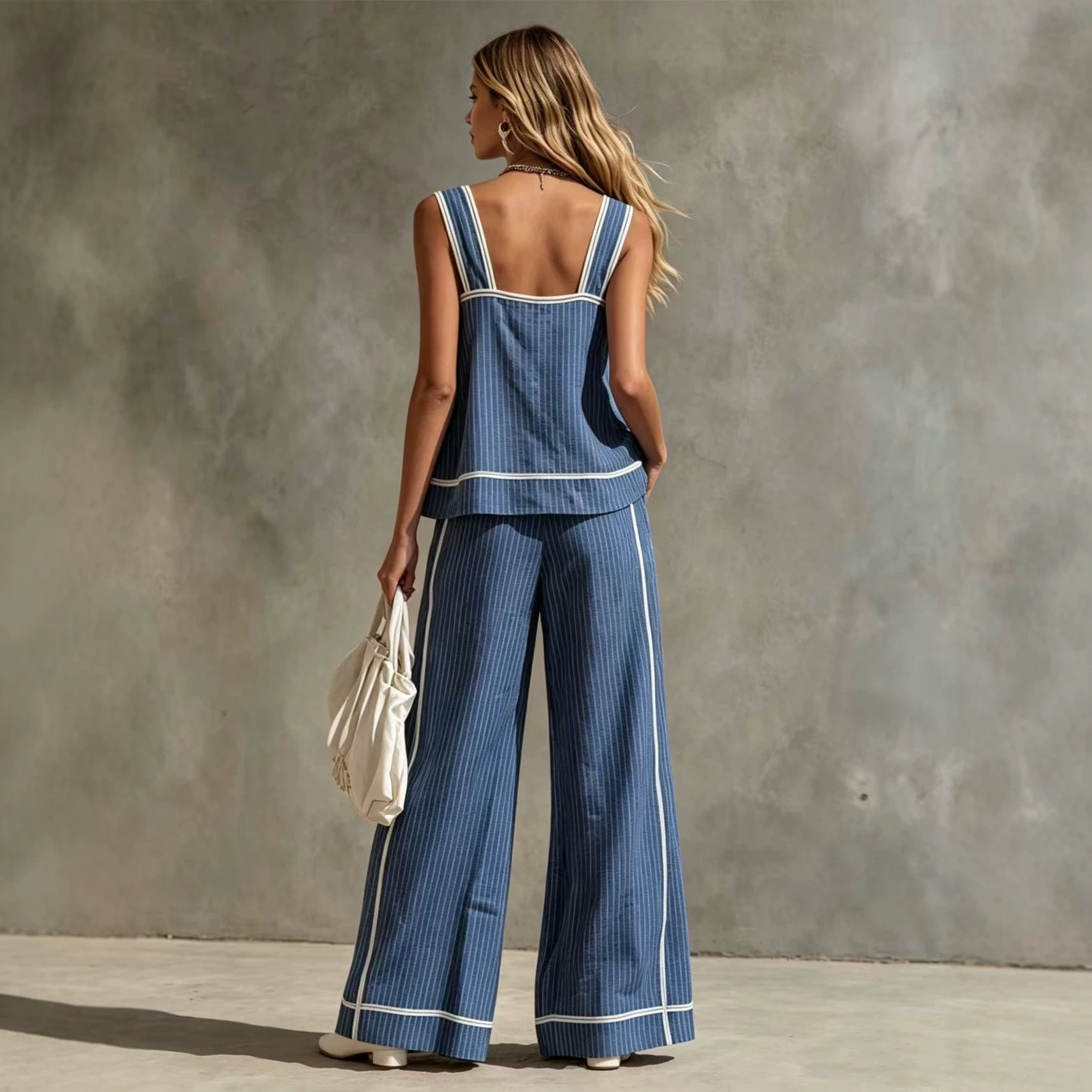Damen Sommer Zweiteiler Set – Lässiger Casual Mode Look | Leichtes Sommer Outfit für Frauen – Bild 2