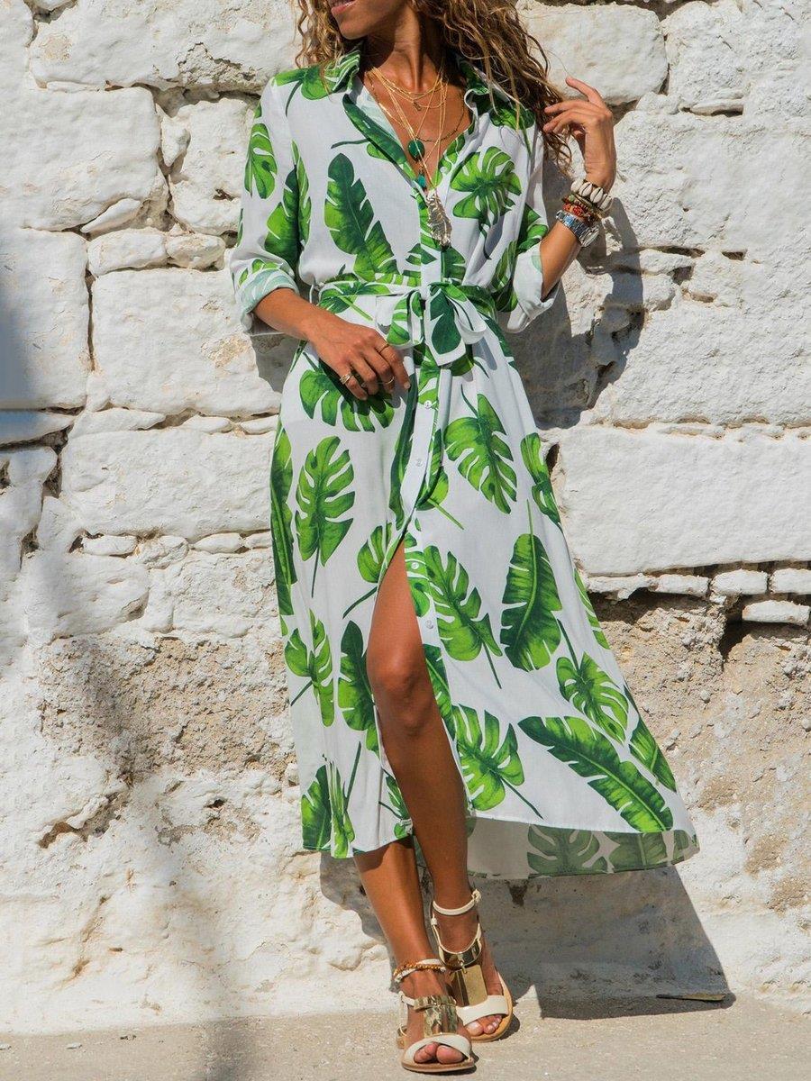Vintage Chiffon Damen Kleid – Leichter Chiffon im Retro Stil | Elegantes Sommer- und Freizeitkleid für Frauen – Bild 3