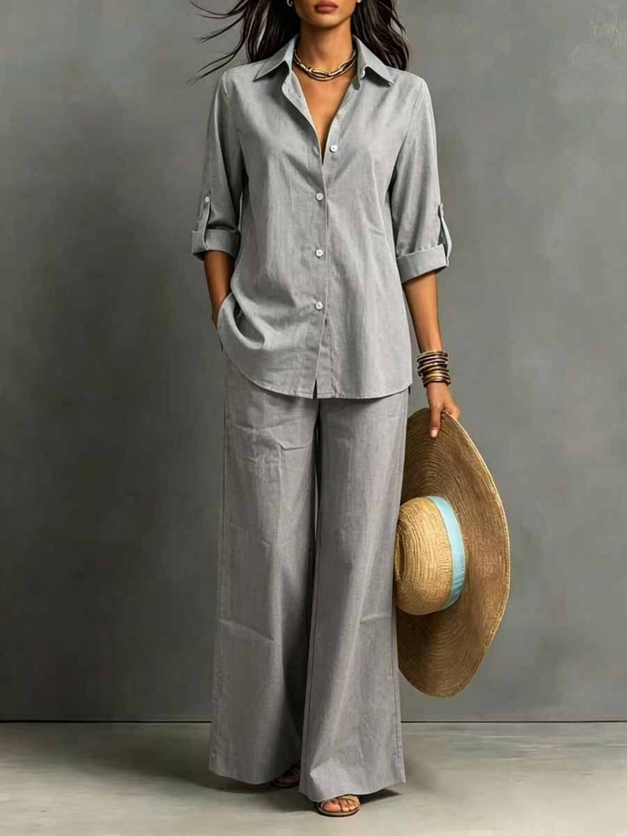 Boho Damen Zweiteiler Set – Sommer & Frühling Resort Stil Top & Hose | Bohemian Casual Freizeit Outfit – Bild 4