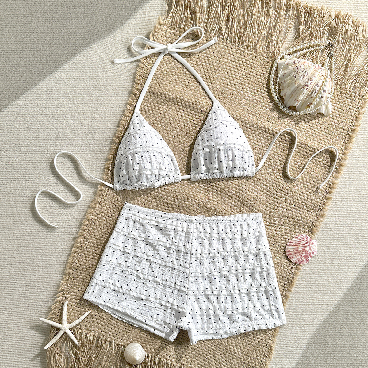 Eleganter Damen Bikini – Gepunktetes Design – Hochwertiger Strukturstoff – Bild 4
